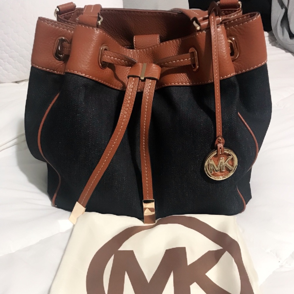 Michael Kors Marina Dark Denim Tote Bag